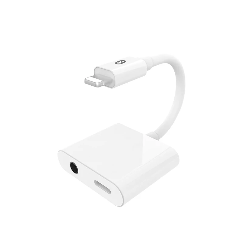 
 Мерлин риель адаптер для наушников Lightning порта USB разветвитель 2 в 1 Jack с разъемом подачи внешнего сигнала Aux провод Кабель-адаптер для Iphone  