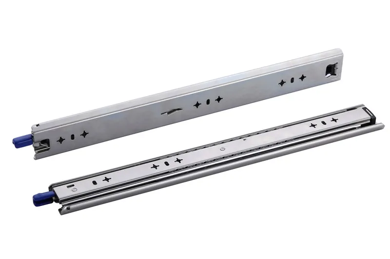 53mm width Ball Bearing Slides  18 inch 115kG 3-Fold Full Extension Heavy Duty Telescopic Drawer Slides Lock in Lock out