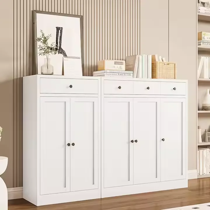 Modern Embossed Steel Cabinet for Home Storage, Multi-purpose Metal Wardrobe for Clothes and Essentials