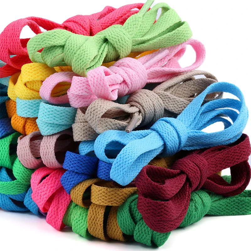 Заводской Лидер продаж, на заказ, плоские шнурки для обуви, разноцветные шнурки из полиэстера для кроссовок