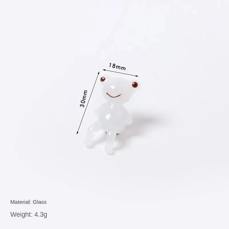 Hot Sale Glass Crafts small animal  Miniature glass animals decoration Frog figurine ornaments