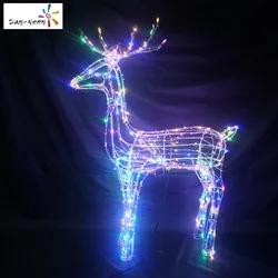 Mini plastic deer nice plastic deer models fancy christmas outdoor decorative deer