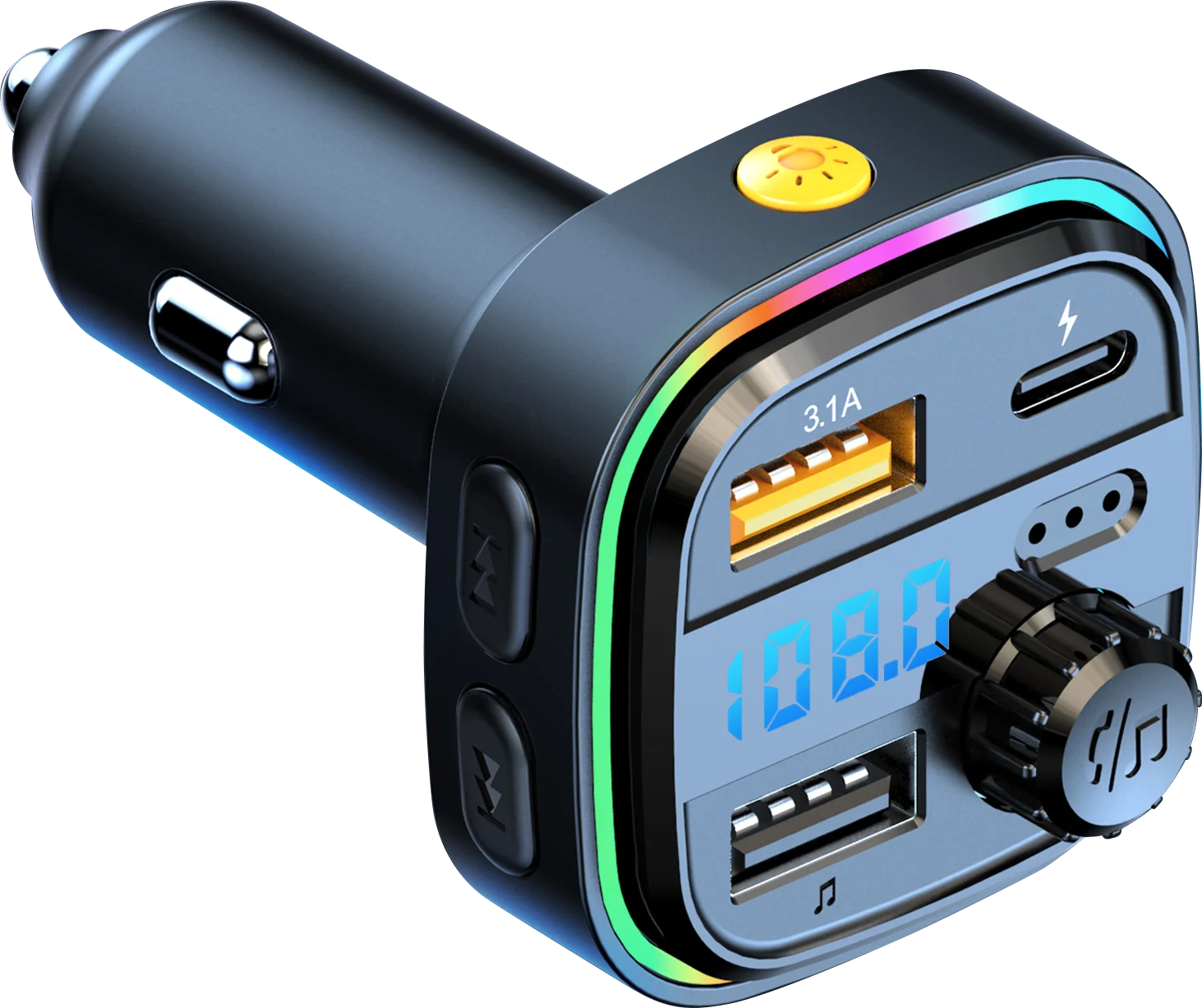 Wireless Car Kit Fm Transmitter Fast Charging Mp3 Car Player Dual USB Car Charger For All Type Mobile Phone Charger