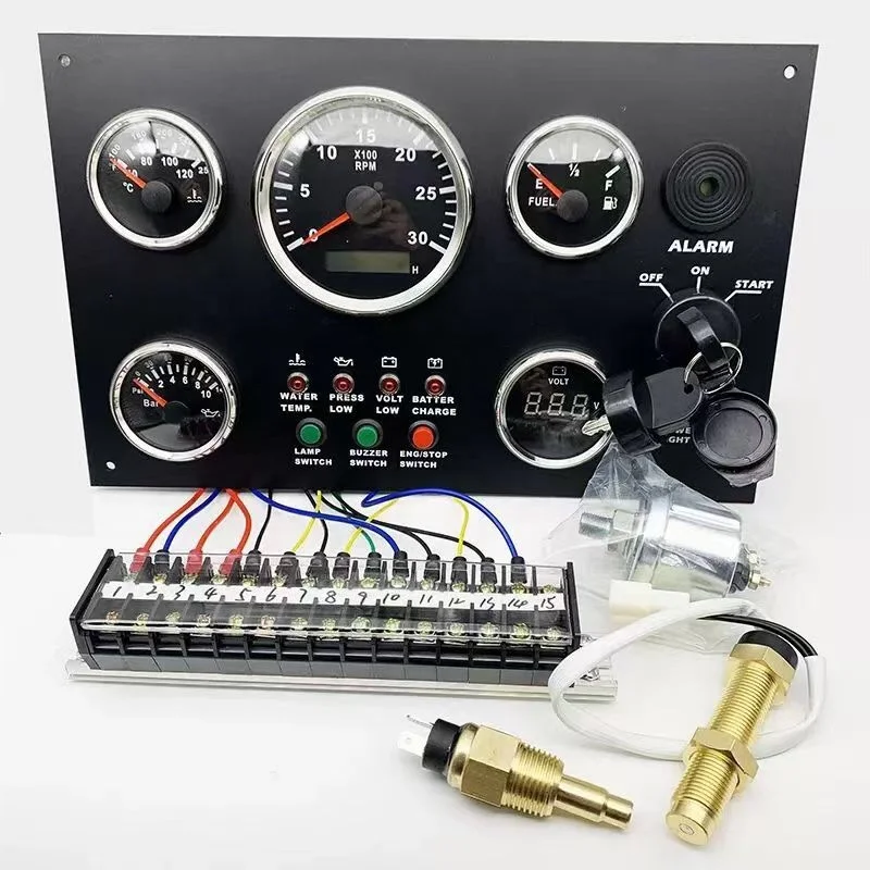 Boat Gauge Set Dashboard Instrument Panel