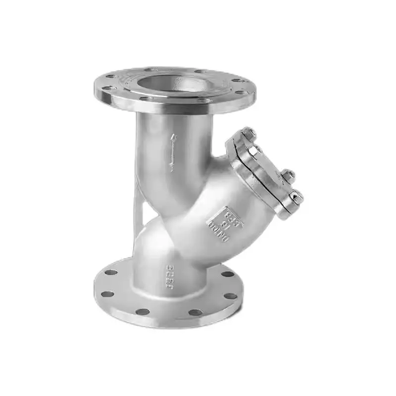 RTS factory price DN15 ~ DN250 stainless steel flange y-type filter, oil, gas and water filter element pipeline y-type filter