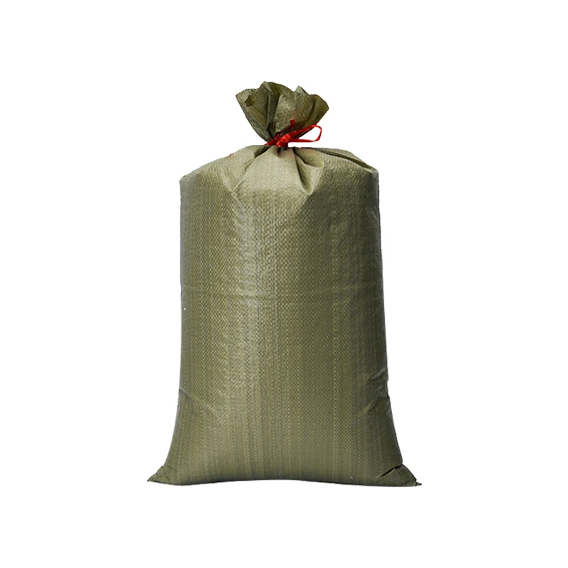 China Custom Size PP Woven Green Sand Packing Bags