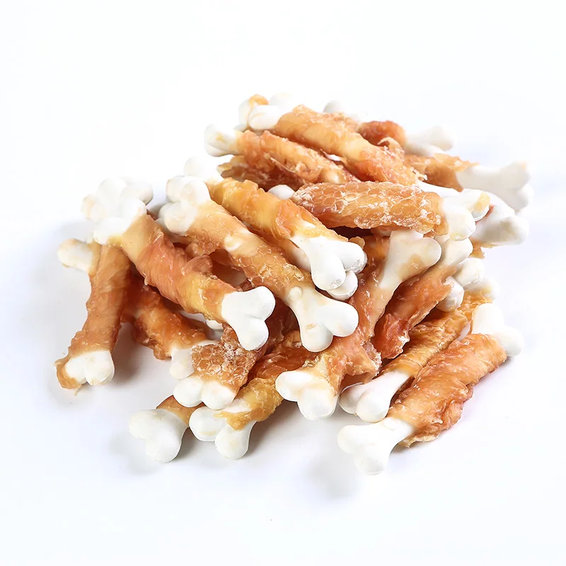 OEM dog food premium high protein organic dried chicken wrap cheese bones for dog chew dog treats