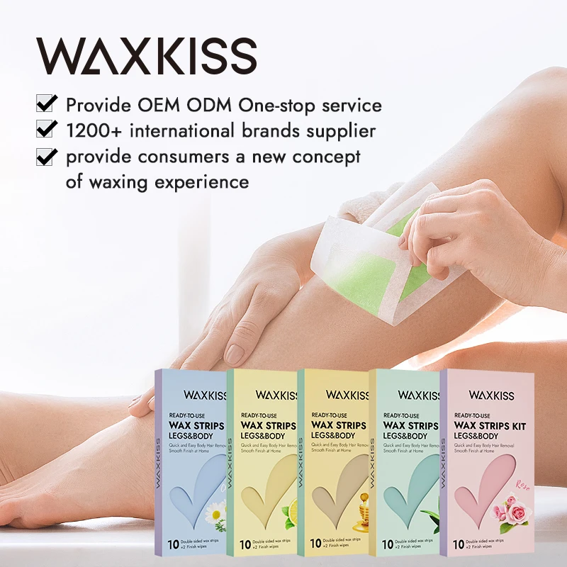 Waxkiss High Quality Professional Ready To Use Waxing Strips For Hair Removal Factory Supply OEM Cold Wax Strip
