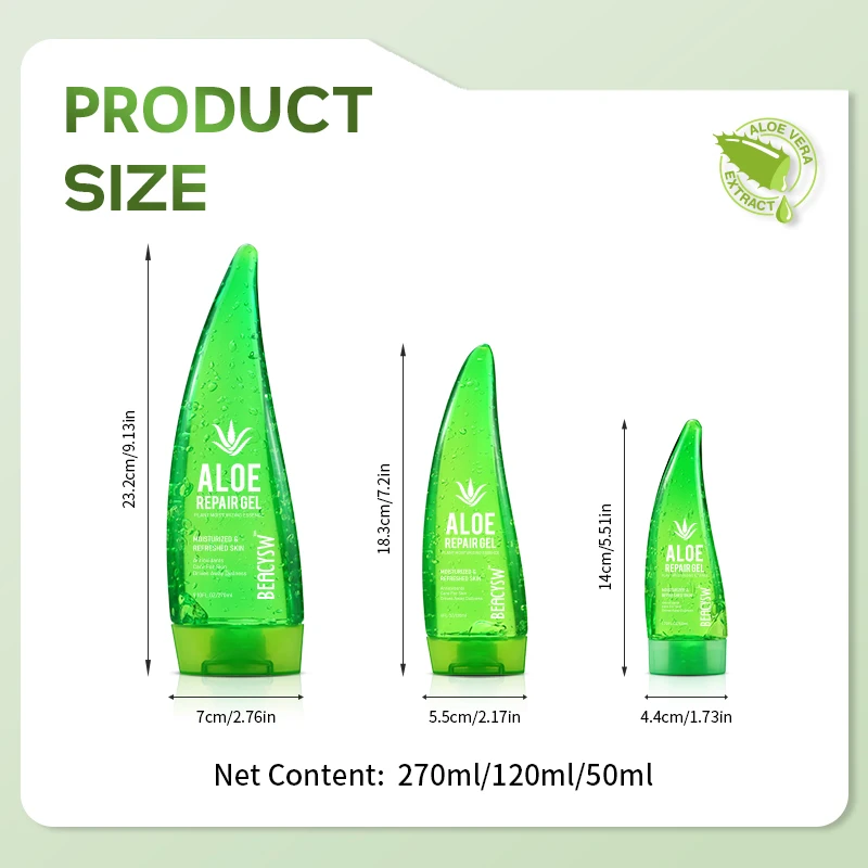 Private Label Brightening Gel Aloe Vera Face Cream Natural Aloe Vera Gel