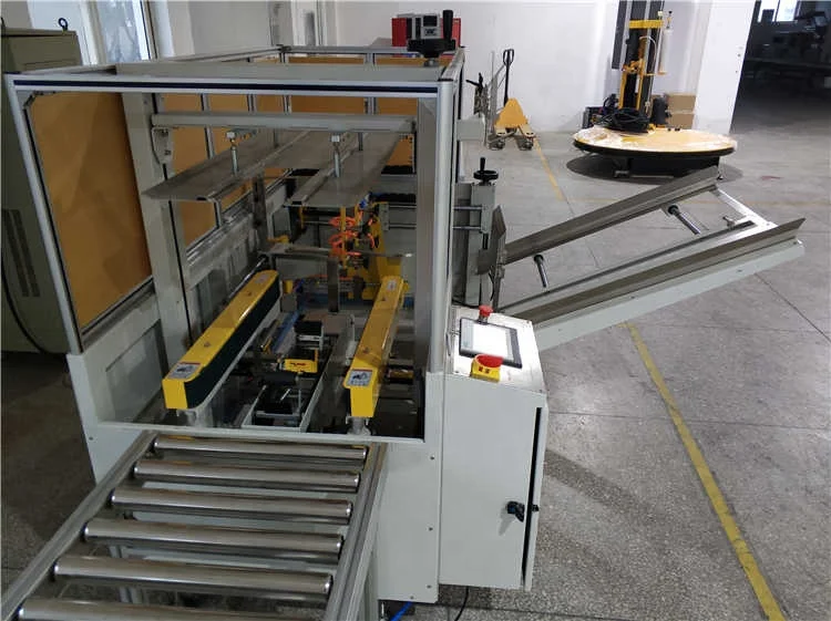 Automatic Carton Erector with Bottom Tape Sealer