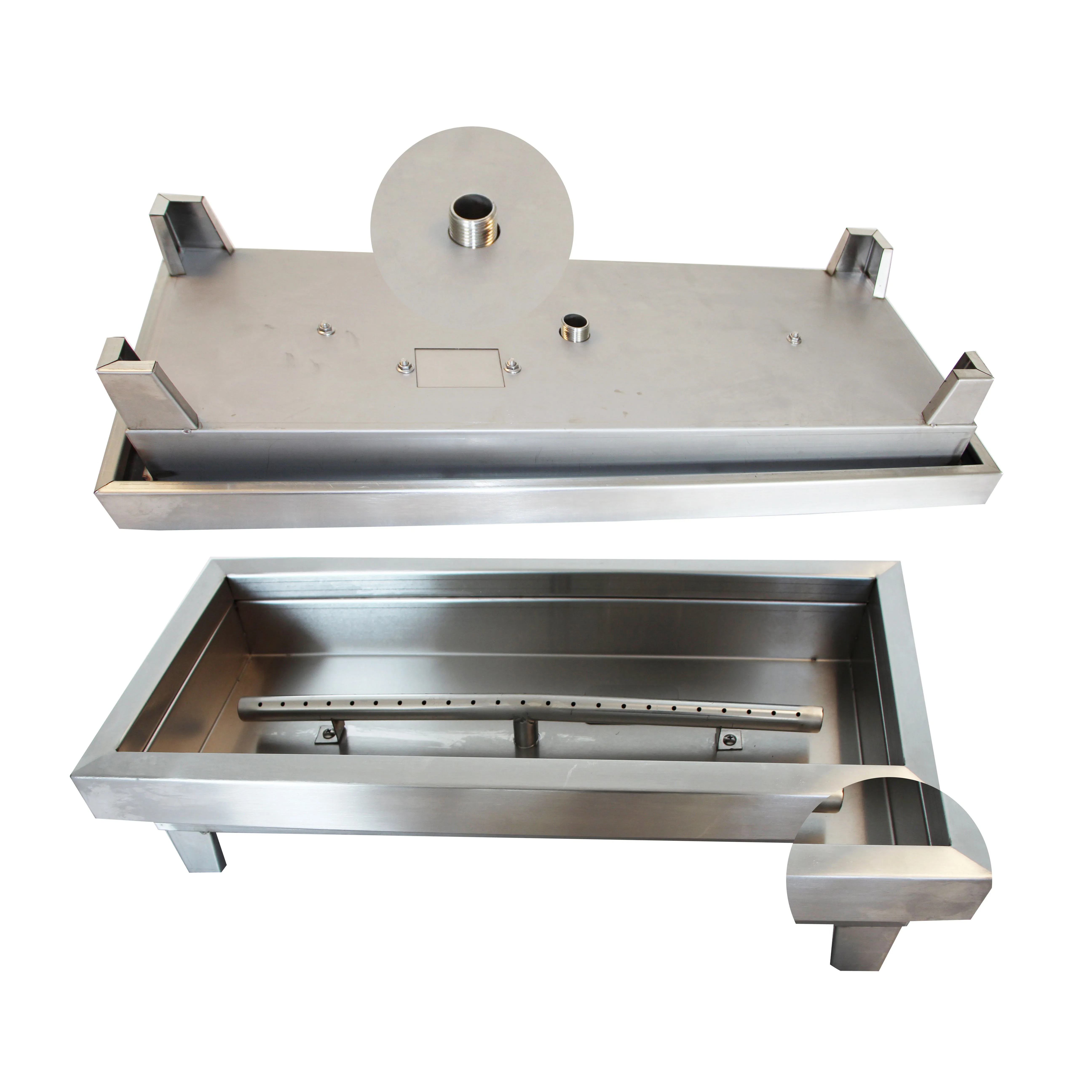 Stainless steel indoor fire pit/propane fire pit