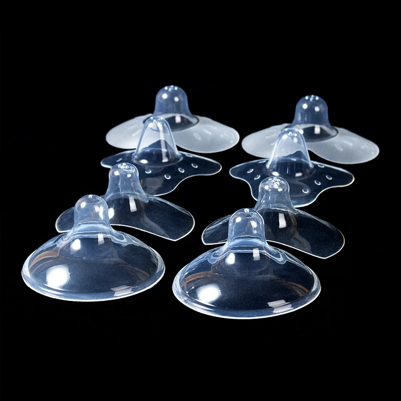 Wholesale BPA Free Silicone Nipple Shield Premium Contact for Breastfeeding Protector De Pezon Small Plastic Container