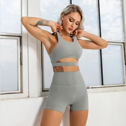 Eco-Friendly Recycled Nylon Seamless Yoga Shorts Set Gym Clothing Workout Sets Women Yoga Fitness Active Wear Tracksuit Set