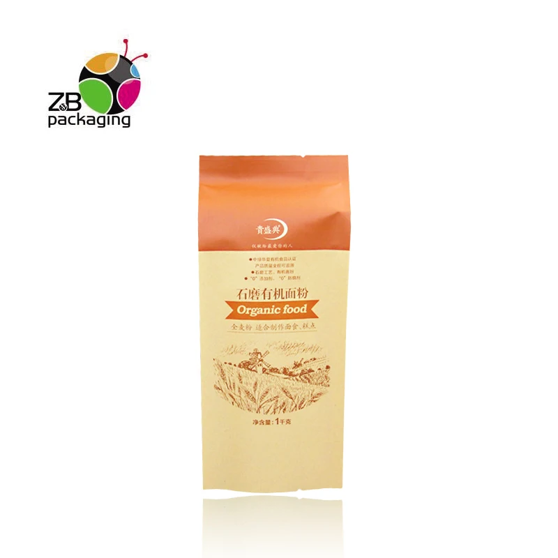 customized food grade wheat flour packing bags heat seal 1KG