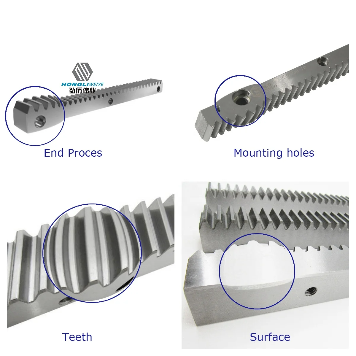 Module 1.5 gear cnc helical rack and pinion round helical gear rack