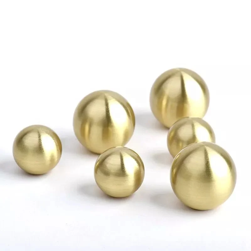 China Handle CB013 Solid Brass Furniture Cabinet Ball Handle Copper Knob Pulls Round Ball Shape