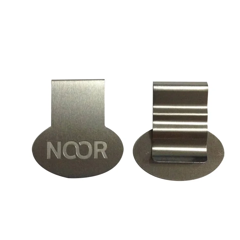 Oval shape metal stainless steel Paper clips with Etch logo