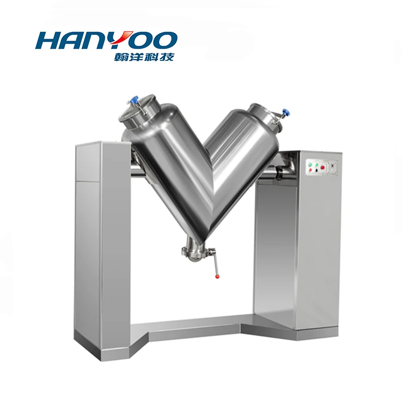 HANYOO V Shape Powder Mixing Machine Powder Blending Machine  Mixer Manufacture