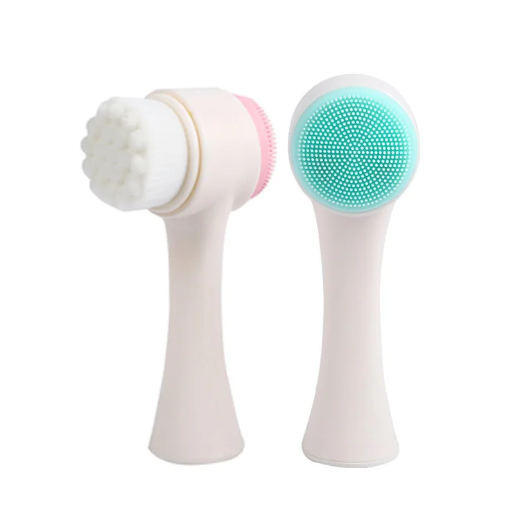 
Magic double sideds facial washing brush soft bristled silicone deep cleansing pores manual blackhead cleansing instrument 