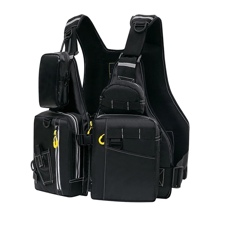 Wholesale Convenient Multi-Pocket Fishing Clothes Removable Adult Buoyancy Vest Life Jackets for Adult