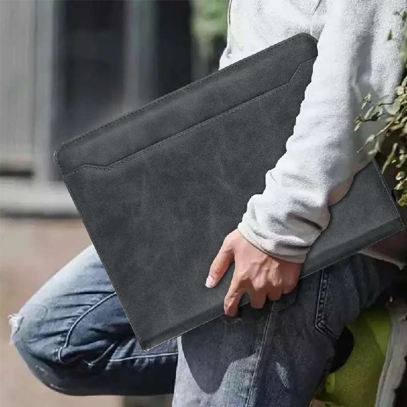 Professional Leather File Organizer Metal Ring Binder Business File Holder Zipper Organizer Notebook Portfolio Holder