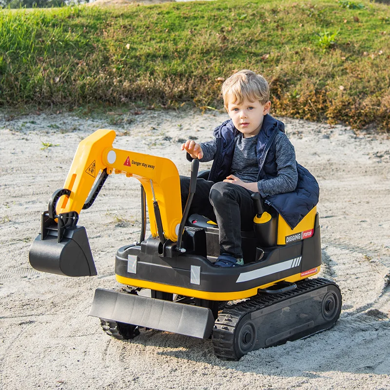 wholesale Children Outdoor  12v big size electric excavator kids toy excavator