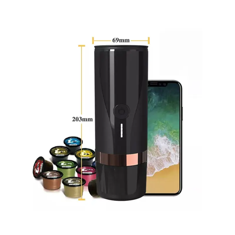 PCM01 1800mAh Portable outdoor capsule coffee machine concentrate semi-automatic small home car outdoor camping