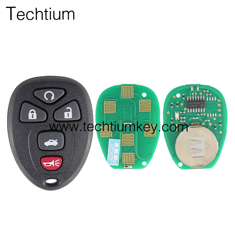 5 botones 433 mhz llave remota apta para Cadillac Chevrolet GMC Hummer Pontiac Torrent 2003-2007 L2C0007T OUC60221
