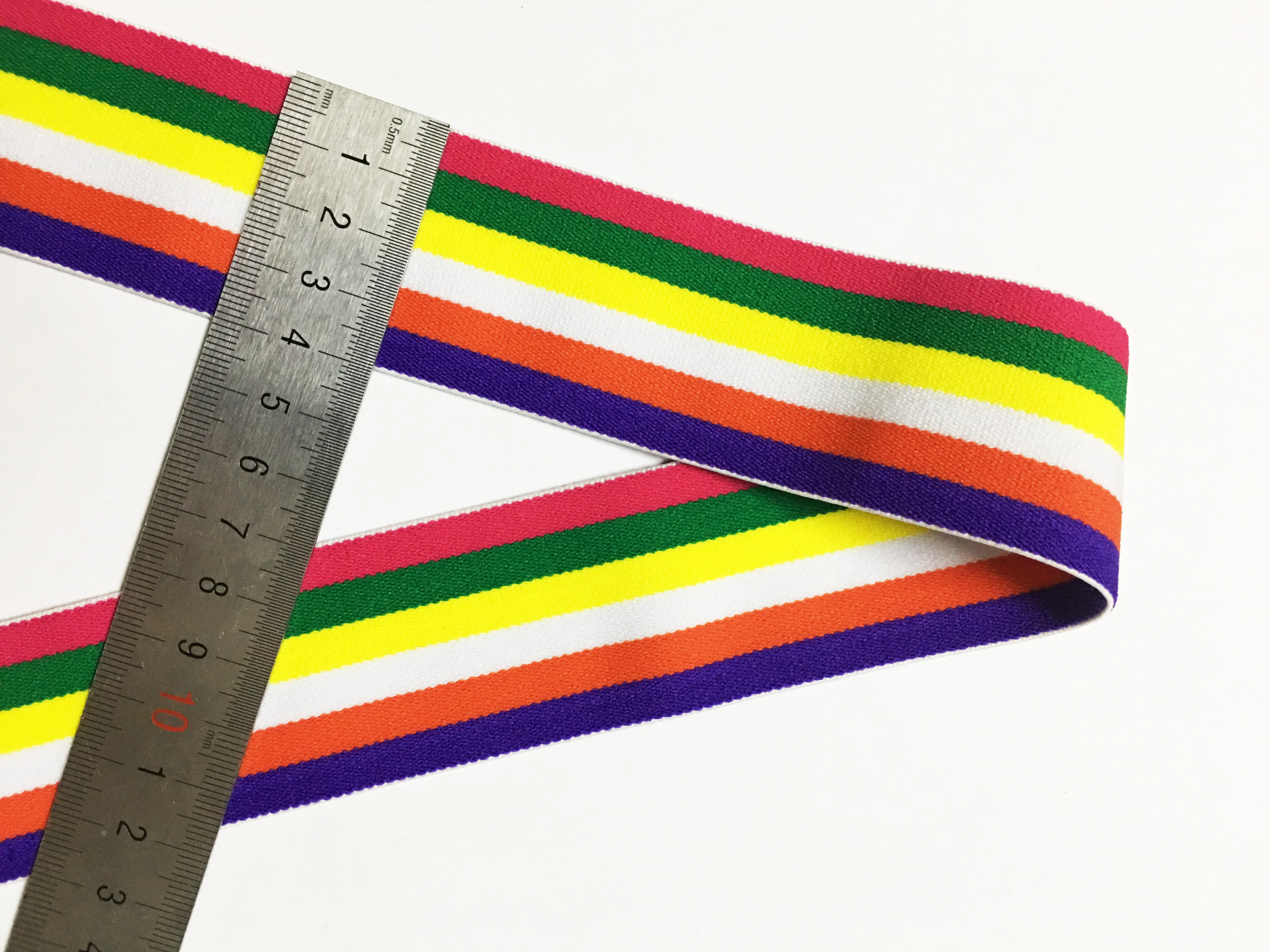 Eco friendly rainbow elastic tape  mans wear underwear elastic tape