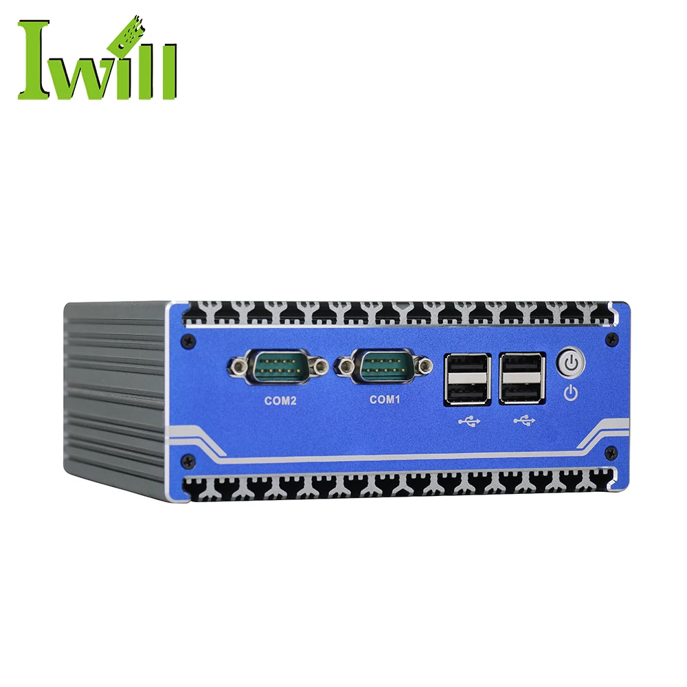 New Design 4COM mini industrial pc J1900 nano motherboard dual lan support TPM module fanless desktop grade computer