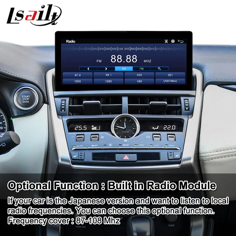 Lsailt CP AA 10.25 Inch Android Car Multimedia Play Interface Screen for Lexus NX300h NX200T NX 300h Touchpad Control 2014-2017