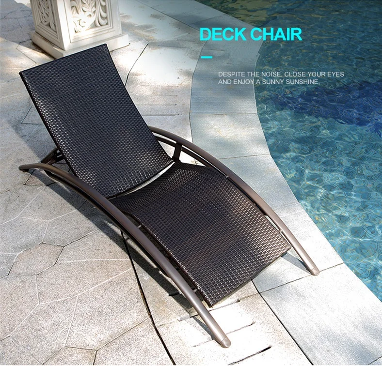 Garden Lounger In Pool Lounger Waterproof  Folding Lounge Chair For Beach