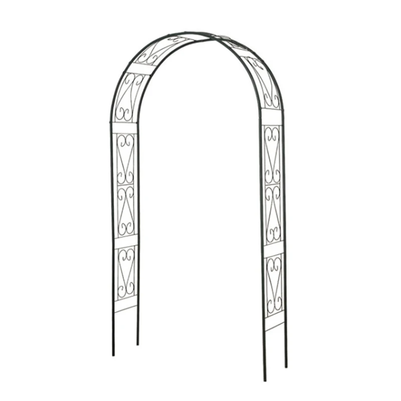hot sale outdoor garden wedding decoration wrought iron flower arches white stainless steel garden arch