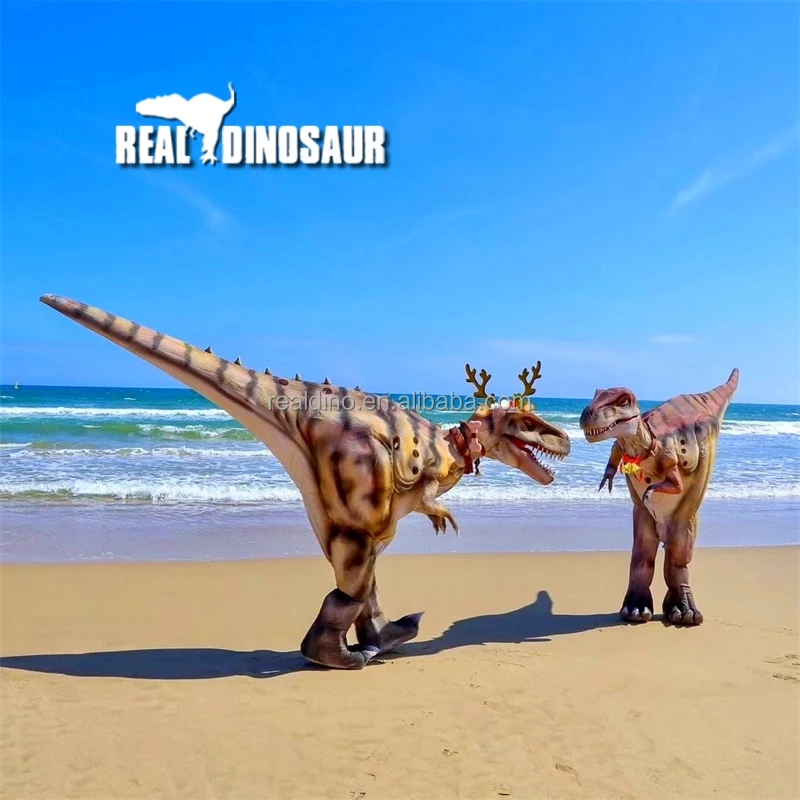 Sea beach performance walking with dinosaur custom adult dinosaur costume
