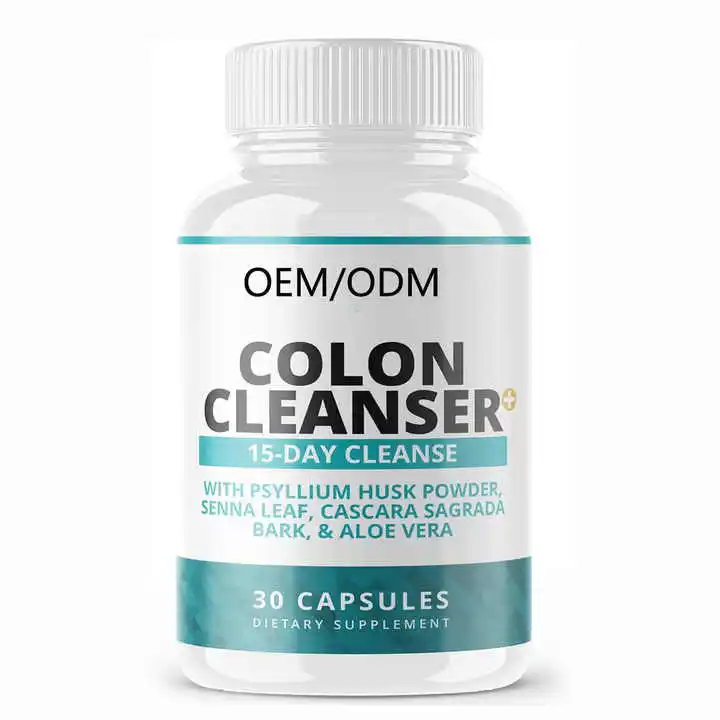 OEM Colon Cleanse & Detox Capsules Constipation Bloating Relief Cleanser Regularity & Gut Health Support Senna Leaf Capsule
