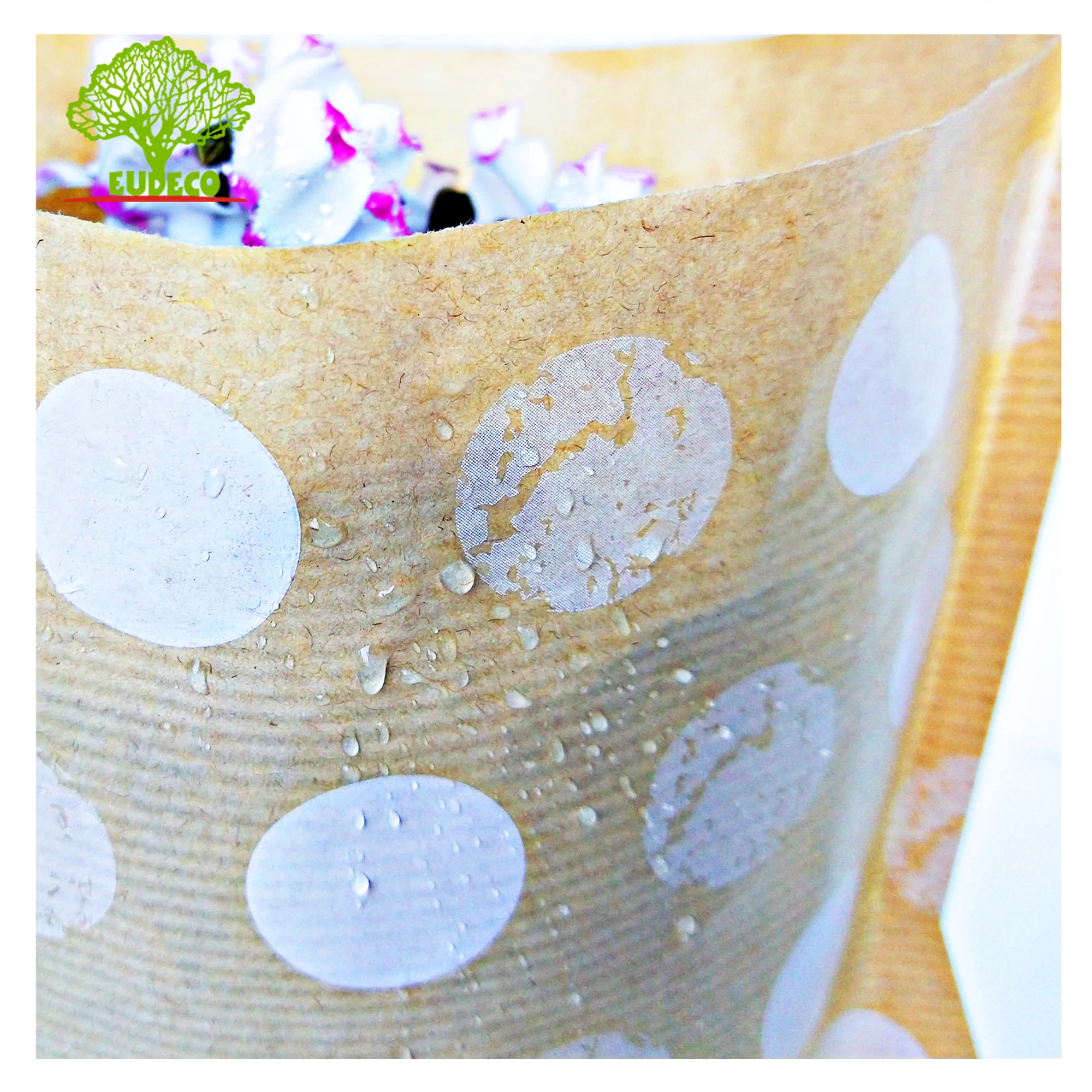 New Compostable Thick Plastic Vase Dotty Kraft Bags Making Machine Paper Pot X for Flower Household Products Coated Paper Accept