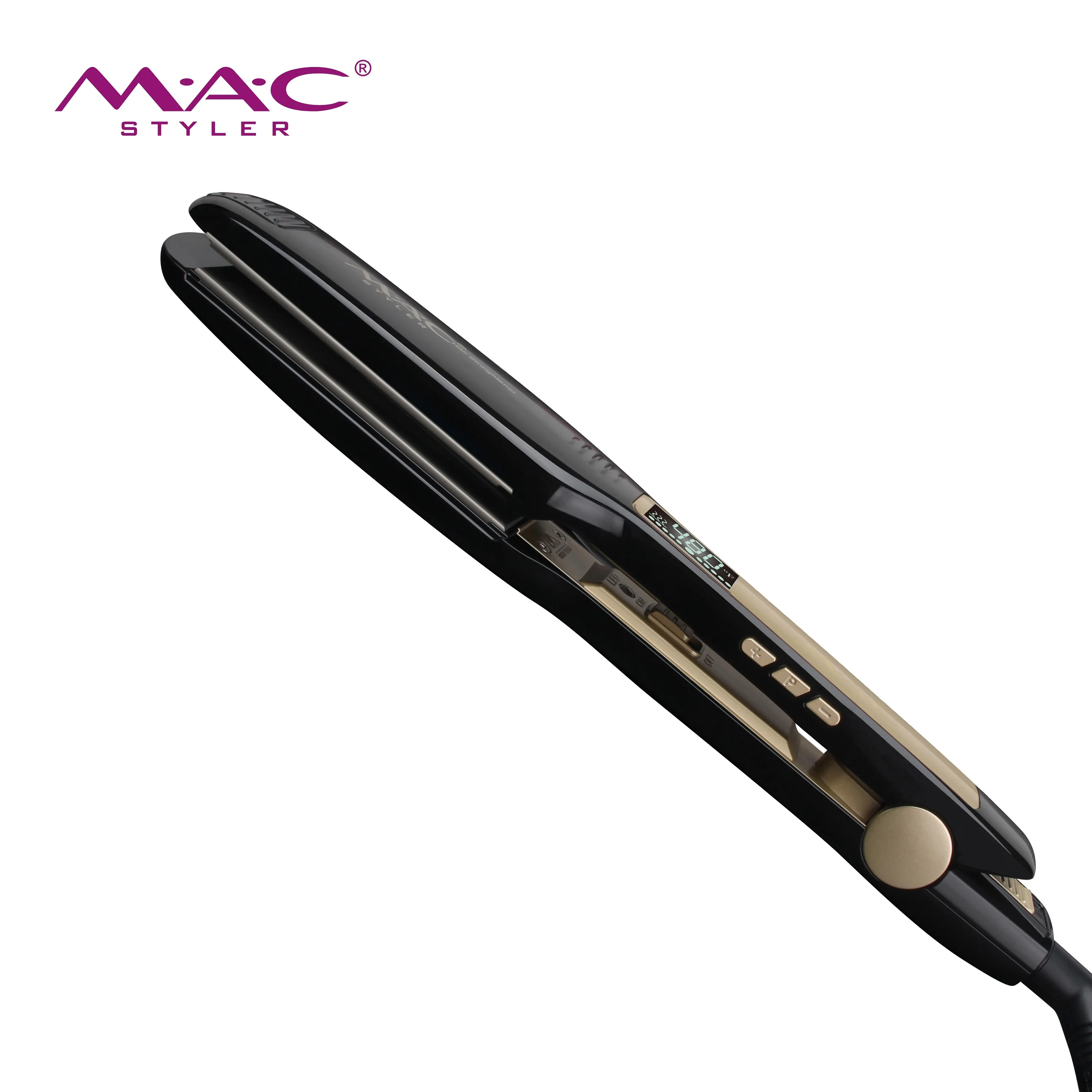 Wholesale Salon Straightening Care Hair Straightener 15 Seconds Fast Heating Temperature Display Titanium Flat Iron