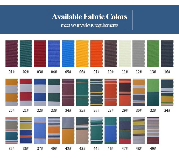 waterproof sunshade fabric for retractable awning