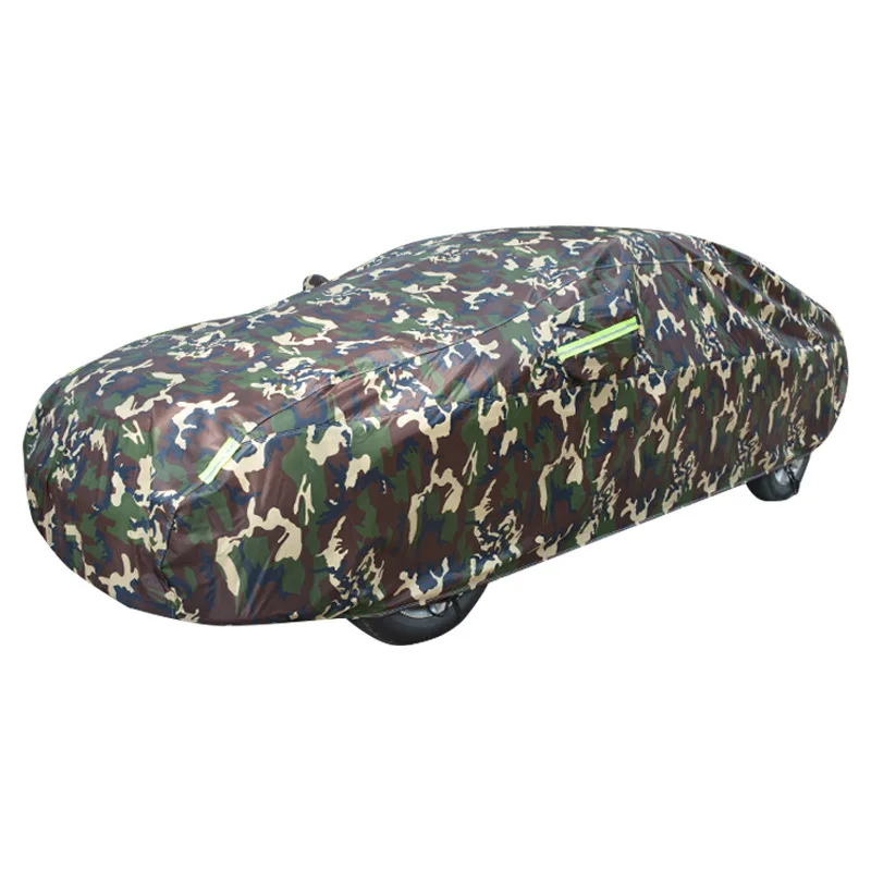 New Camouflage Car Cover Rain-Proof and Sun-Proof Thermal Insulation Oxford Cloth Car Cover Factory Wholesale