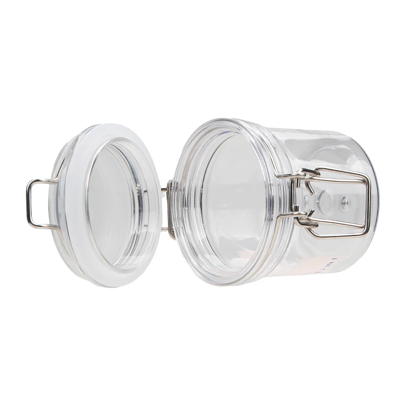 Private Label Multifunctional Durable Food Storage Wide Mouth Mason Jars with Clip Top Lids