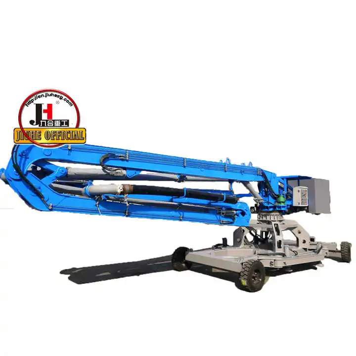 Hot sale JIUHE Brand 17m hydraulic concrete placing boom walking with wheel concrete pump mobile distributor for construction