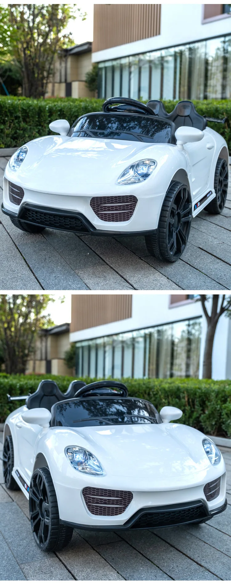 Motorized Rechargeable Wholesale Ride On Battery Operated Kids Baby Porschee Electronic Car For Kids Children Kids 2 Seats