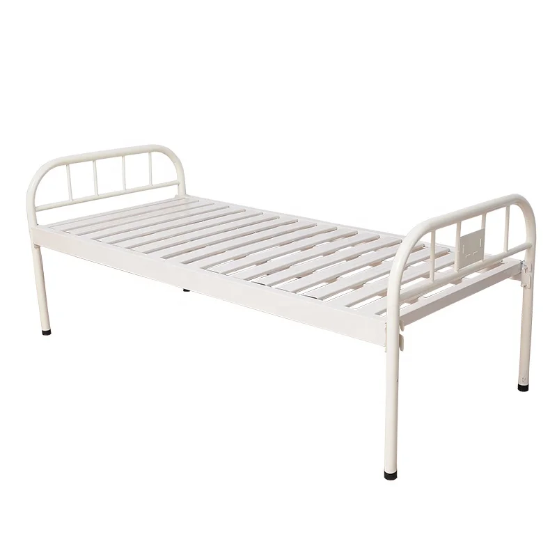 Factory Direct Supply China Bed Medical Hospital Metal Flat Bed Steel Ward Wholesale Hospital Beds