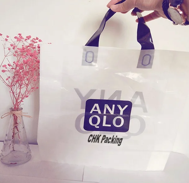 polyethylene extra large glossy strong plastic supermarket gift shopping bags 9x12