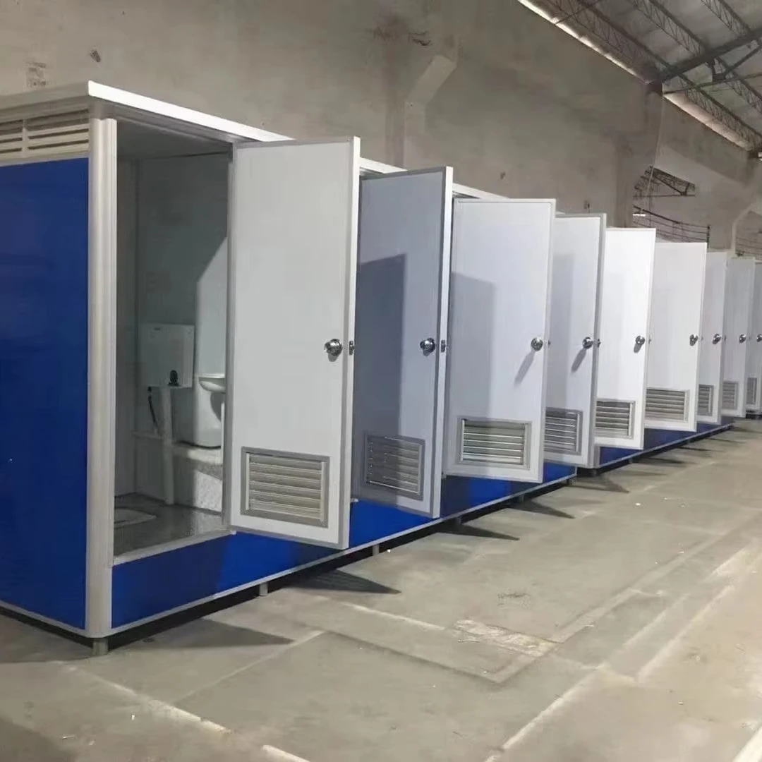 Outdoor Mobile Toilet Steel Ablution Modular Camp toilet wc with Graphic Design Portable toilet Sandwich Panel Wall Bathroom Use