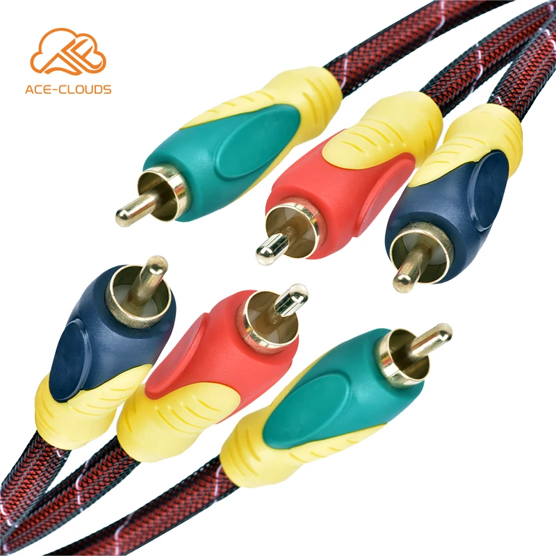 3RCA To 3RCA Audio Cable 3RCA RGB AV Audio Video Component Cable For Speaker