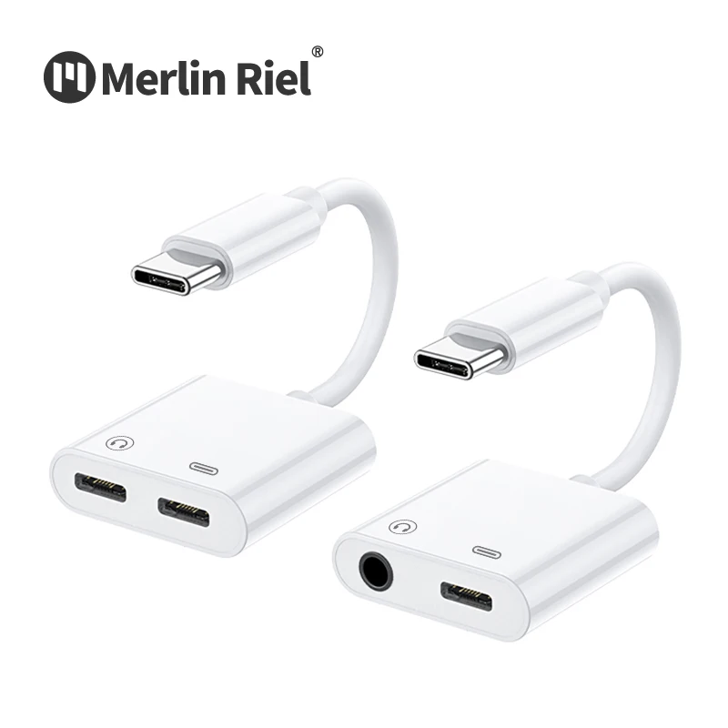 Адаптер для наушников Merlin риэль Тип C Aux аудио адаптер Usb Тип C до 3,5 мм адаптер для наушников для Xiaomi Huawei