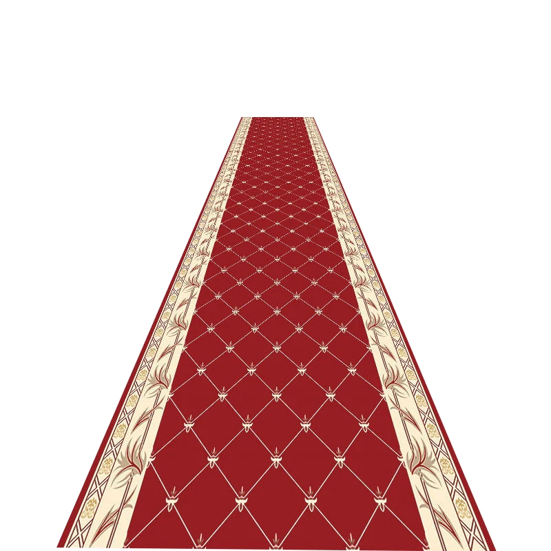 3d printed velvet non-slip Event red carpet for Hotel commercial carpet custom Long hallway runner rugs