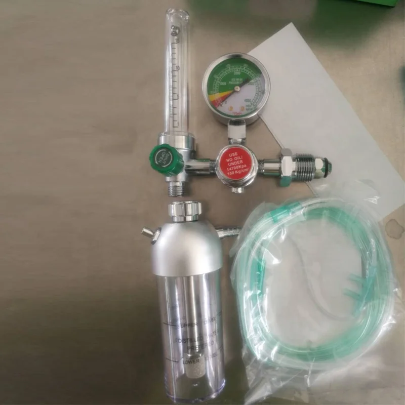 High Quality CGA992 Oxygen Flowmeter Regulator with Aluminum Humidifier Bottle