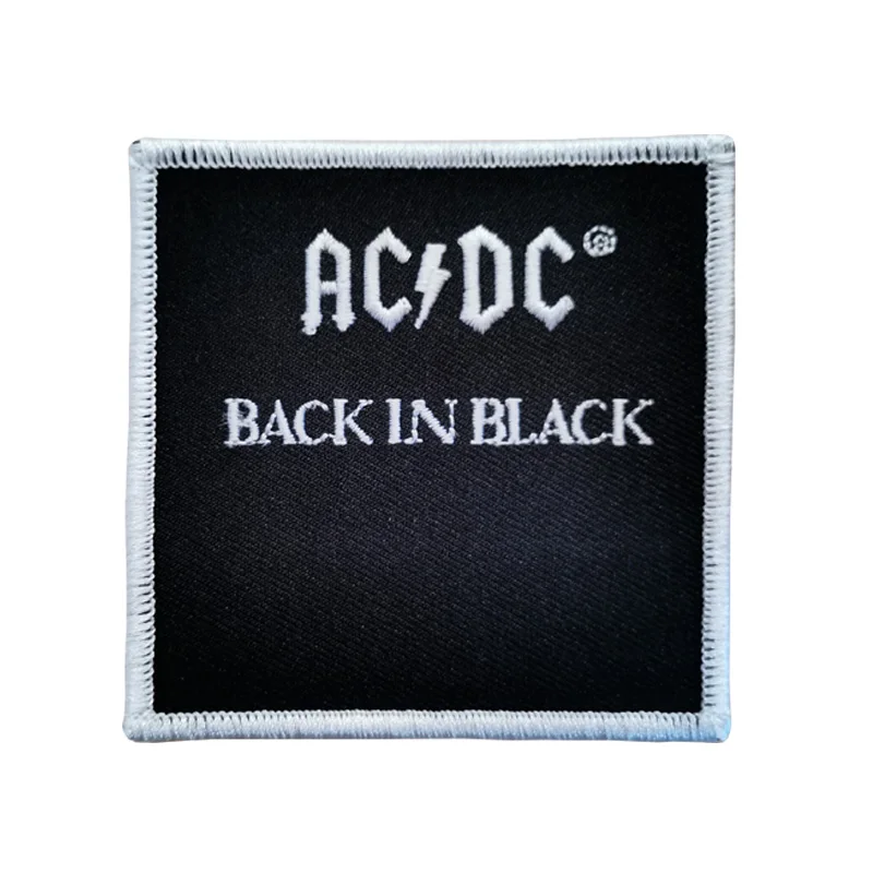Высококачественный патч для рок-группы ACDC футболки с вышивкой утюгом быстрая доставка значок краями merrow одежды